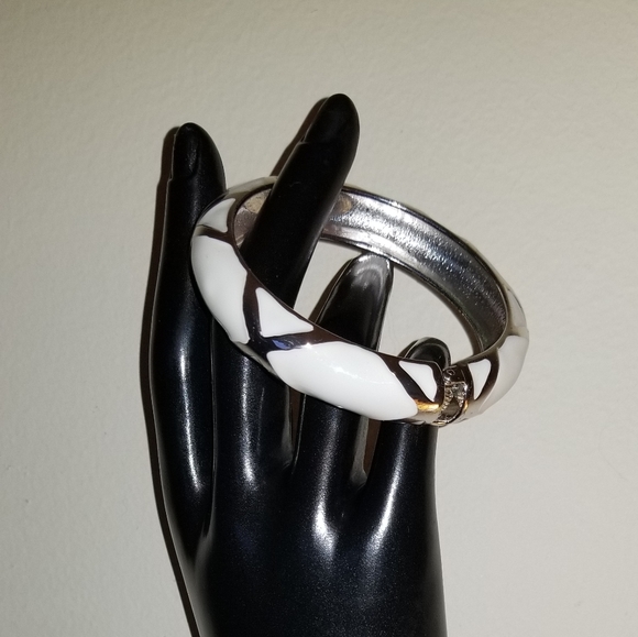 BRACELET METALLIC SILVER WHITE - Picture 4 of 4